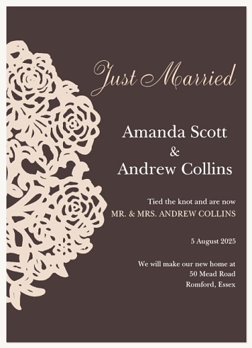 Love Lace Wedding Announcements