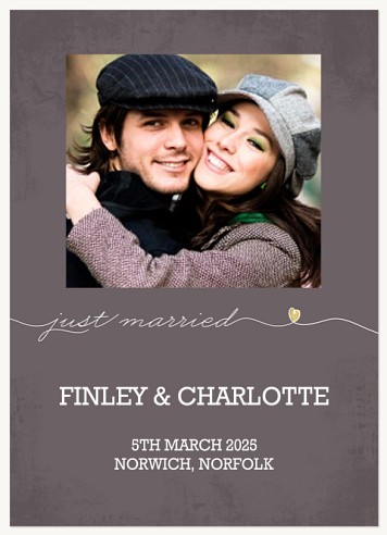 Gray Duo Wedding Announcements