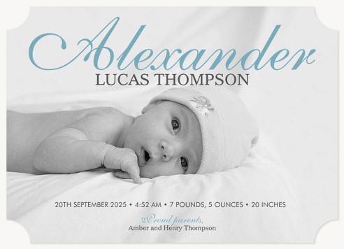Classic Name Baby Announcements