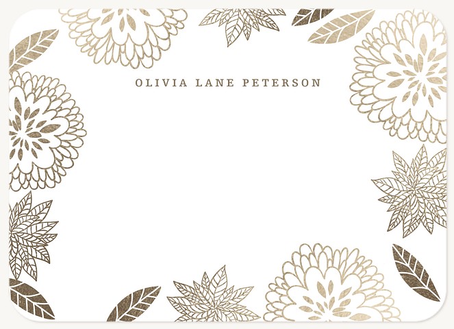 Gilded Floral Stationery For Adults