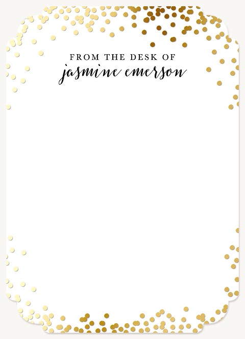 Shining Confetti  Stationery For Adults