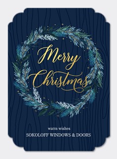 Frosted Wreath Card