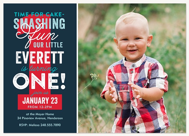 Fun for One Boy Birthday Party Invitations