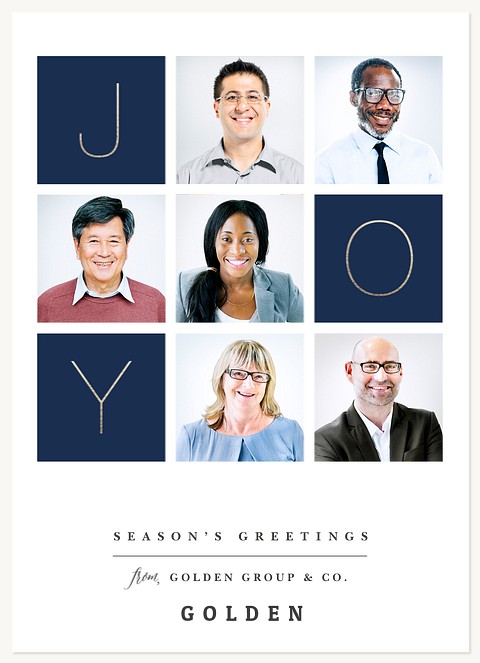 Joyful Grid  Business Holiday Cards