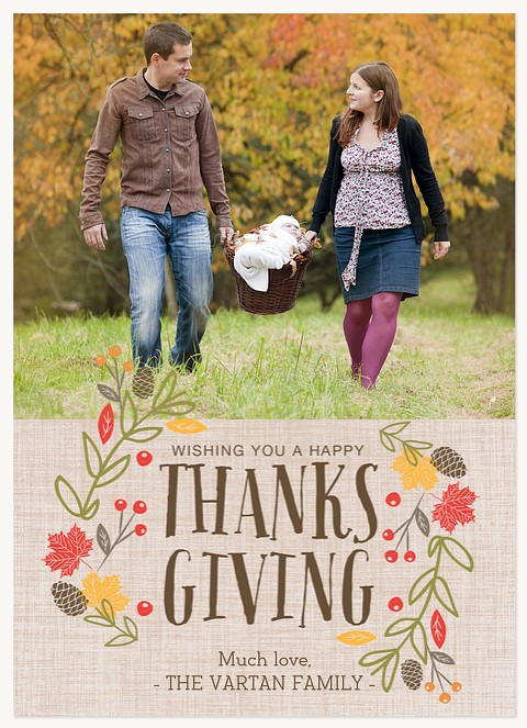 Autumn Harvest Thanksgiving Cards