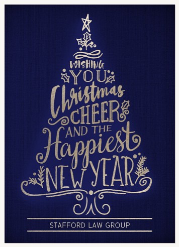 Cheerful Tree Christmas Cards for Business