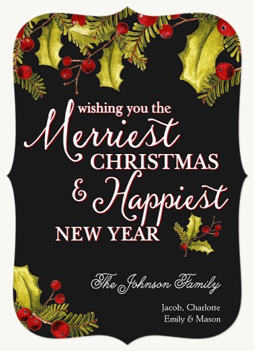 Classic Holly Christmas Cards