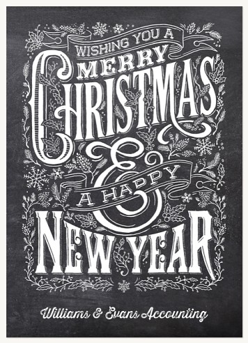 Festive Chalk Christmas Cards for Business