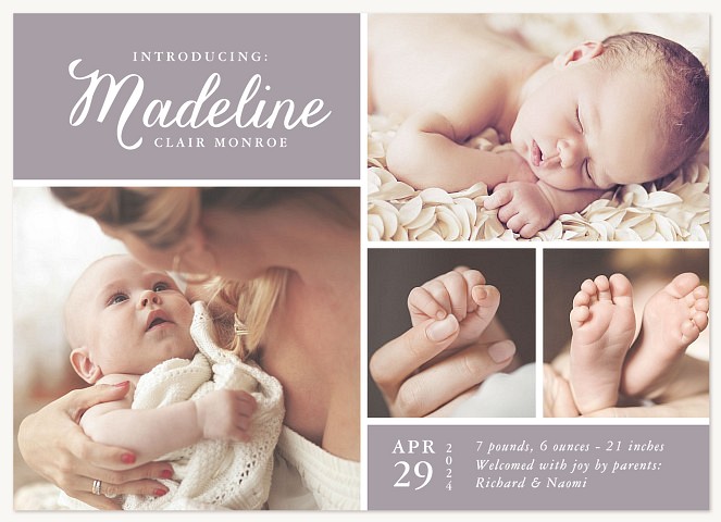 Adorable Gift Girl Baby Announcements