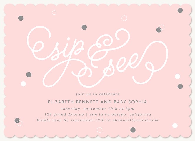 Bubbly Baby Arrival Shower Invitations