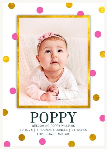 Bright & Shining  Baby Announcements