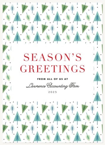 Woodland Motif Christmas Cards for Business