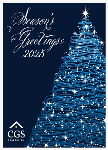 Glittering Evergreen Christmas Cards for Business