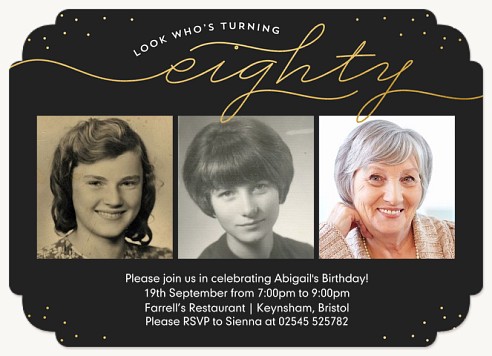Passing Time Adult Birthday Party Invitations