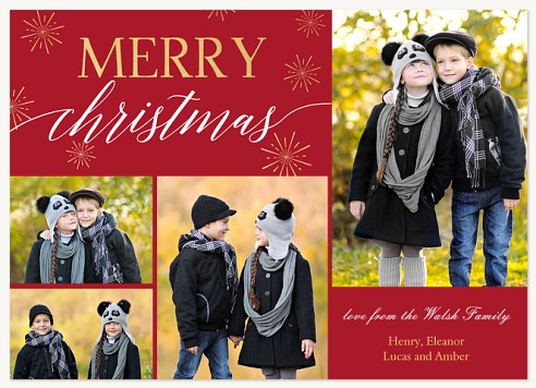 Gilded Snowfall Christmas Cards