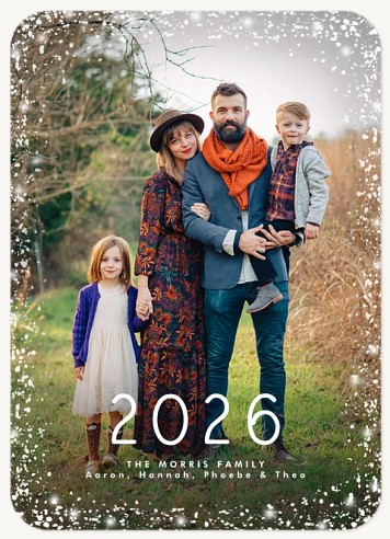 Frosted Snow Christmas Cards
