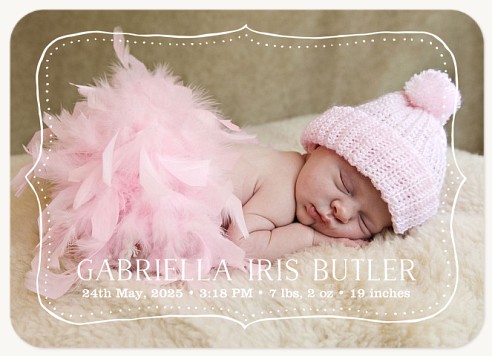 Rustic Frame Baby Announcements