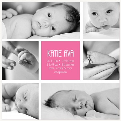 Swiss Grid Baby Announcements