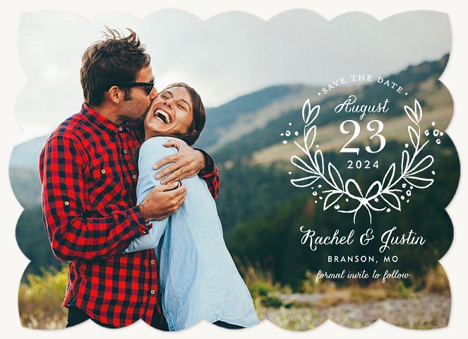 Lush Wreath Save the Date Cards
