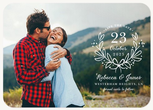 Lush Wreath Save the Date Cards