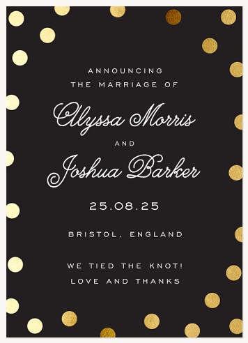 Iridescent Dots Wedding Announcements