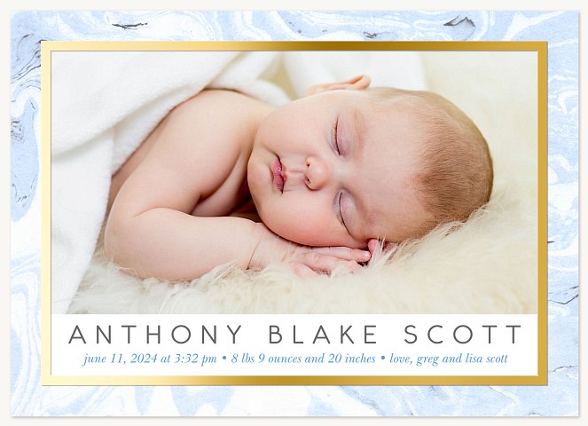 Marbled Gift   Baby Announcements