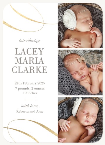 Bold Debut Baby Announcements