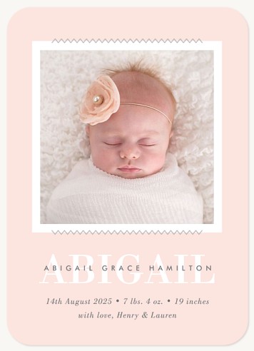 Weaved Charm Baby Announcements
