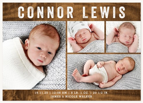 Homegrown Arrival Baby Announcements