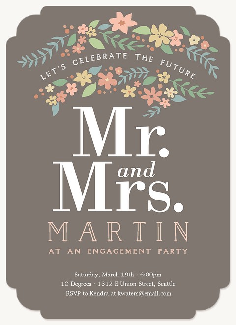 Bunches of Love Engagement Party Invitations