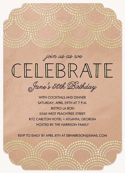 Art Deco Celebration  Invitations