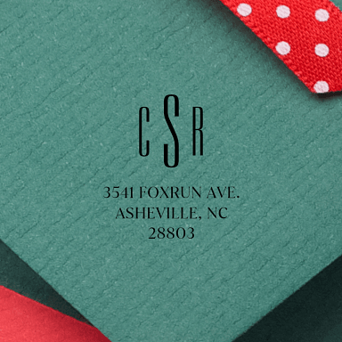 Modern Monogram Self-Inking Stamp