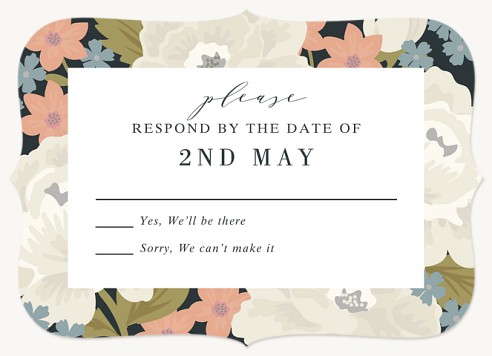 Vintage Romance Wedding RSVP Cards