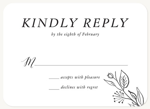Fairytale Foliage Wedding RSVP Cards