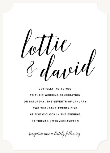 Simple Elegance Wedding Invitations