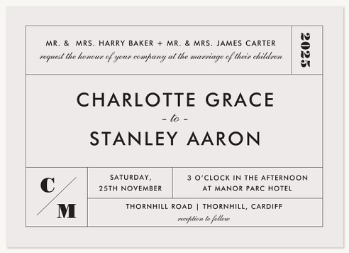Modern Simplicity Wedding Invitations