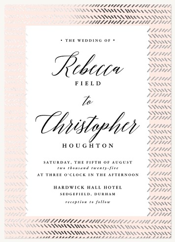 Brilliant Dashes Wedding Invitations