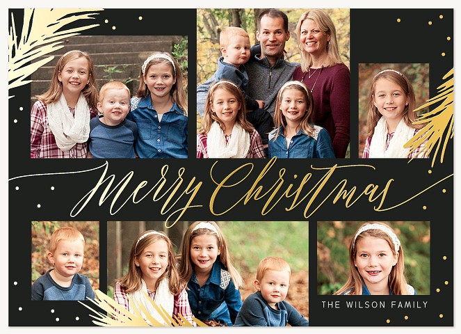 Dazzled Tiding Personalized Holiday Cards