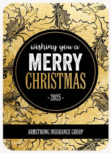 Bold Emblem Christmas Cards for Business