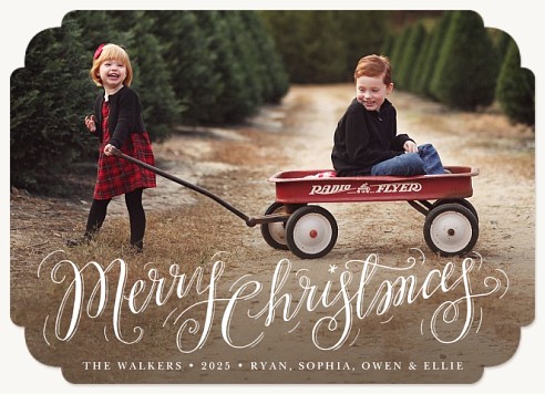 Curled Christmas Christmas Cards