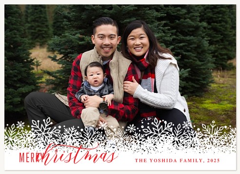 Snow Stencil Christmas Cards