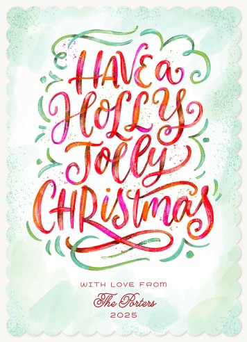 Watercolor Jolly Christmas Cards