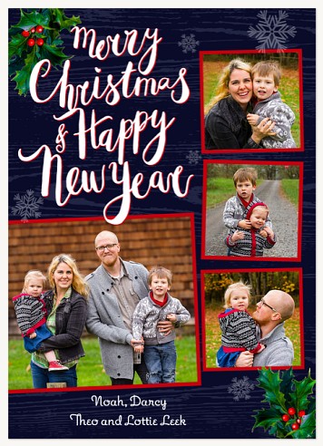 Delightful Holly Christmas Cards