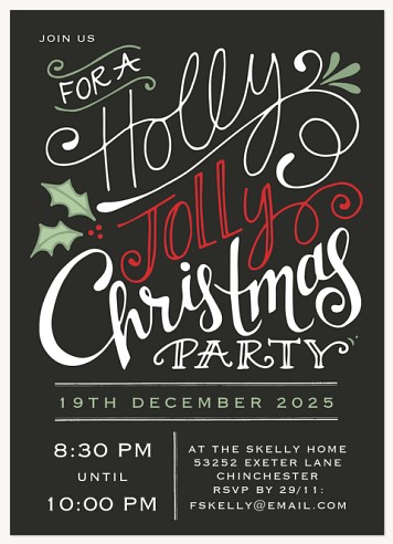 Holly Jolly Party Holiday Party Invitations