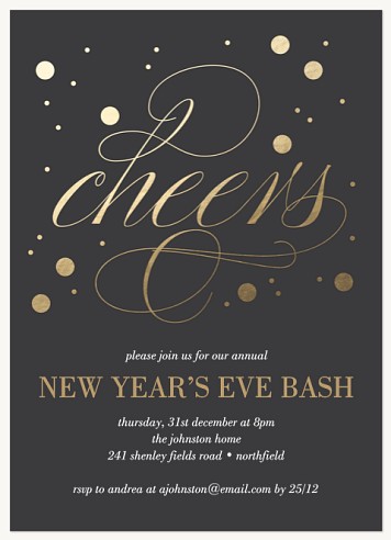 Cheerful Bubbles Holiday Party Invitations