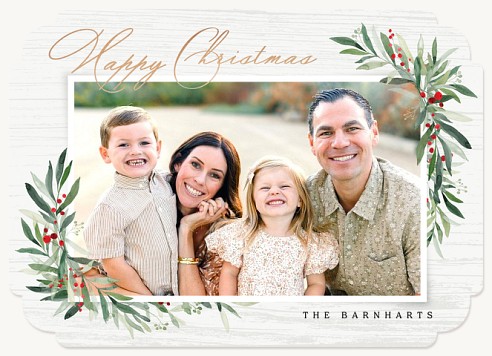 Delicate Wood Christmas Cards