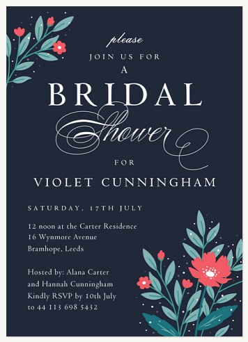 Midnight Garden Hen Party Invitations