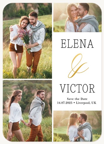 Elegant Ampersand Save the Date Cards
