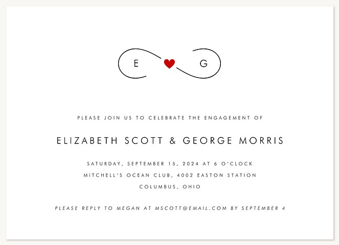 Infinite Love Engagement Party Invitations
