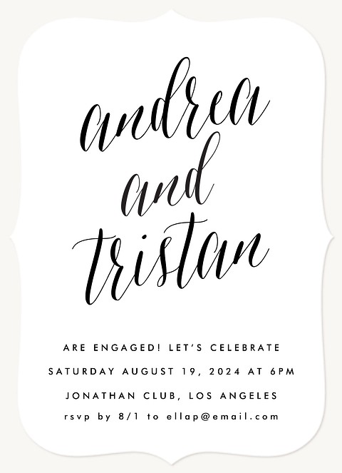 Bold Names Engagement Party Invitations
